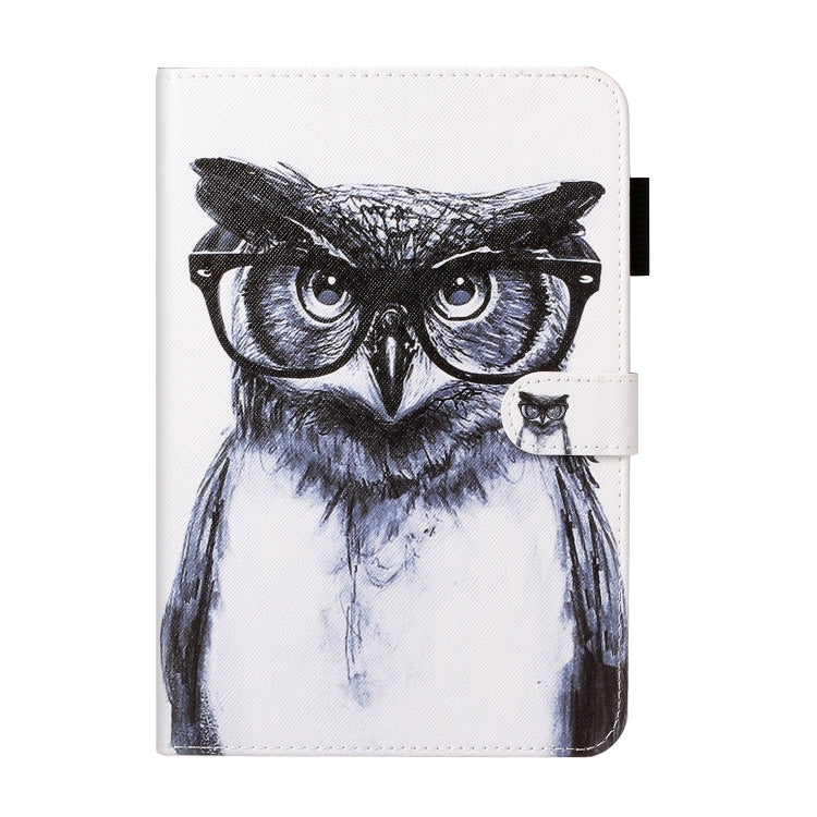 For iPad Mini 7 Cross Texture Painted Smart Leather Tablet Case