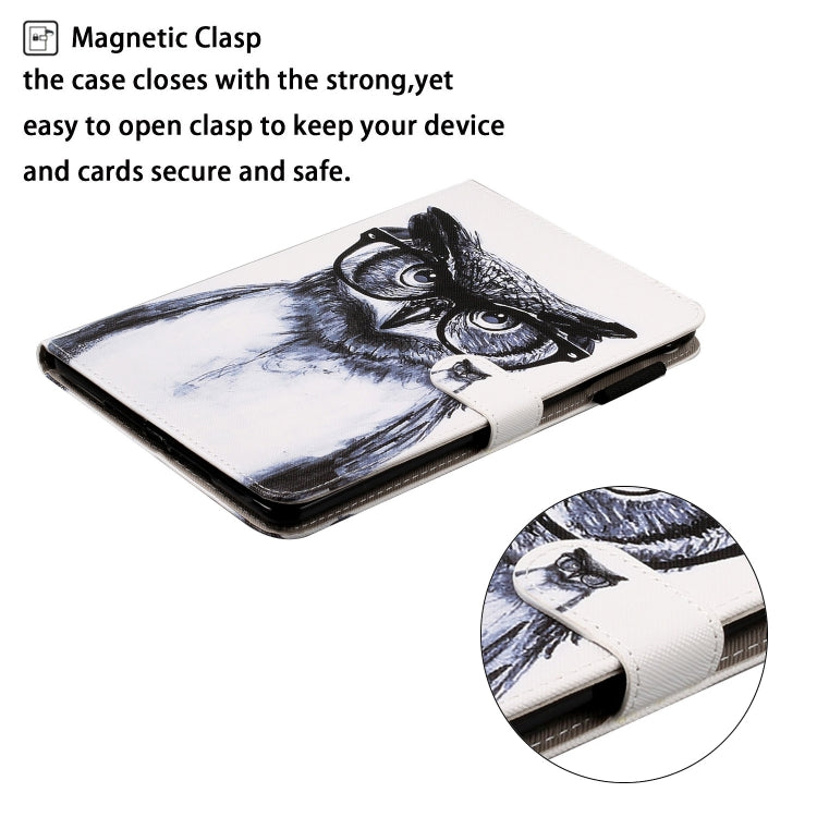 For iPad Mini 7 Cross Texture Painted Smart Leather Tablet Case