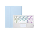 For iPad 9.7 6th 5th Gen/ Pro 9.7 / Air 2 Pen Slot Touch Pad Bluetooth Keyboard Leather Tablet Case