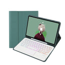 For iPad 9.7 6th 5th Gen/ Pro 9.7 / Air 2 Pen Slot Touch Pad Bluetooth Keyboard Leather Tablet Case