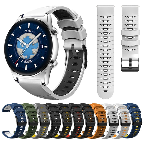 For Samsung Galaxy Watch Active Three-row Hole Silicone Watch Band