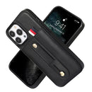 For iPhone 13 Wristband Kickstand Wallet Leather Phone Case