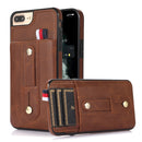 For iPhone 13 Wristband Kickstand Wallet Leather Phone Case