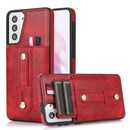 For Samsung Galaxy S22 Ultra 5G Wristband Kickstand Wallet Leather Phone Case