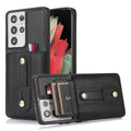 For Samsung Galaxy S22 Ultra 5G Wristband Kickstand Wallet Leather Phone Case