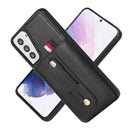 For Samsung Galaxy S22 Ultra 5G Wristband Kickstand Wallet Leather Phone Case
