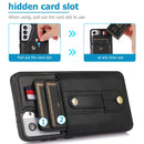 For Samsung Galaxy S22 Ultra 5G Wristband Kickstand Wallet Leather Phone Case