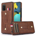 For Samsung Galaxy S22 Ultra 5G Wristband Kickstand Wallet Leather Phone Case