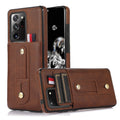 For Samsung Galaxy Note 20 Ultra Wristband Kickstand Wallet Leather Phone Case