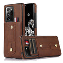For Samsung Galaxy S22 Ultra 5G Wristband Kickstand Wallet Leather Phone Case