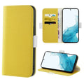 For Samsung Galaxy S22+ 5G Candy Colour Litchi Texture Leather Phone Case