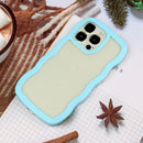 For iPhone 13 Pro Max Candy Colour Wave TPU Clear PC Phone Case