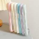 For iPhone 13 Pro Max Candy Colour Wave TPU Clear PC Phone Case