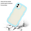 For iPhone 11 Pro Max Candy Colour Wave TPU Clear PC Phone Case