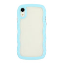 For iPhone 11 Pro Max Candy Colour Wave TPU Clear PC Phone Case