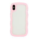 For iPhone 11 Pro Max Candy Colour Wave TPU Clear PC Phone Case