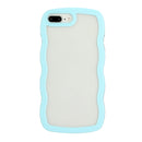 For iPhone 13 Pro Max Candy Colour Wave TPU Clear PC Phone Case