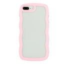 For iPhone 13 Pro Max Candy Colour Wave TPU Clear PC Phone Case