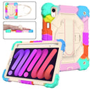 For iPad Mini 7 Contrast Colour Silicone + PC Tablet Case