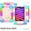 For iPad Mini 7 Contrast Colour Silicone + PC Tablet Case