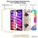 For iPad Mini 7 Contrast Colour Silicone + PC Tablet Case