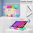 For iPad Mini 7 Contrast Colour Silicone + PC Tablet Case