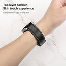 For Samsung Galaxy Watch 5 40mm / 44mm Plain Weave Genuine Leather Watch Band