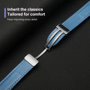 For Samsung Galaxy Watch 5 40mm / 44mm Plain Weave Genuine Leather Watch Band