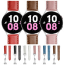 For Samsung Galaxy Watch 5 40mm / 44mm Plain Weave Genuine Leather Watch Band