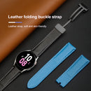 For Samsung Galaxy Watch 5 40mm / 44mm Plain Weave Genuine Leather Watch Band