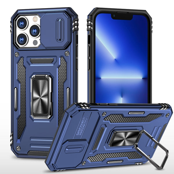 For iPhone 12 Pro Armor PC + TPU Camera Shield Phone Case