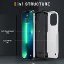 For iPhone 14 Plus 2 in 1 Soft TPU Hard PC Phone Case