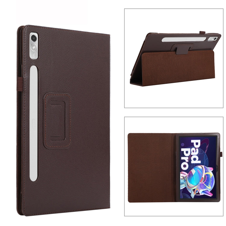 For Lenovo Tab P11 Pro Gen 2 Texture Leather Tablet Case with Holder