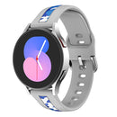 For Samsung Galaxy Watch 7/6/5/4 Vertical Grain Printing Silicone Watch Band