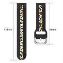 For Samsung Galaxy Watch 7/6/5/4 Vertical Grain Printing Silicone Watch Band