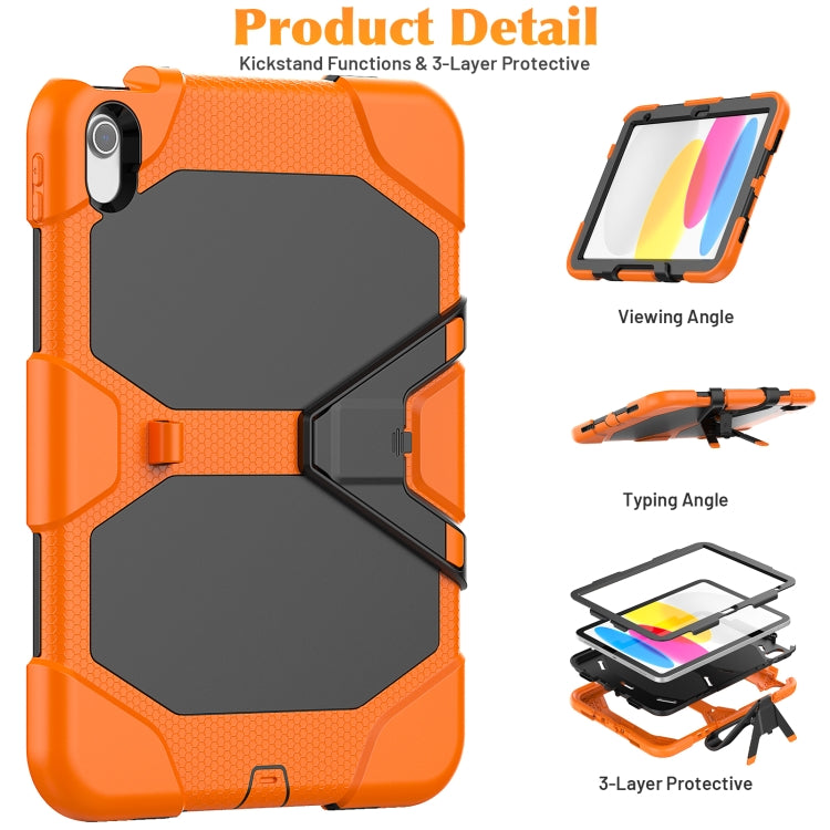 Rugged Silicone Hard PC Tablet Case with Holder For iPad 11th Gen 2025 (A16)