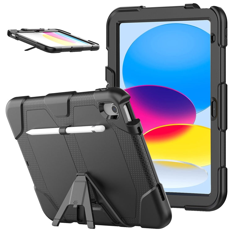 Rugged Silicone Hard PC Tablet Case with Holder For iPad 11th Gen 2025 (A16)