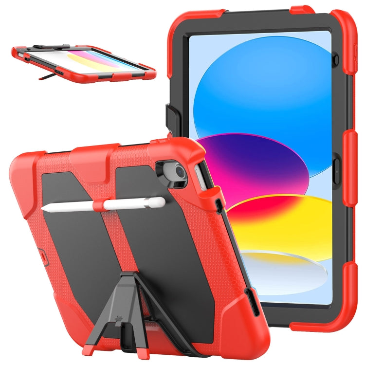 Rugged Silicone Hard PC Tablet Case with Holder For iPad 11th Gen 2025 (A16)