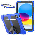 Rugged Silicone Hard PC Tablet Case with Holder For iPad 11th Gen 2025 (A16)