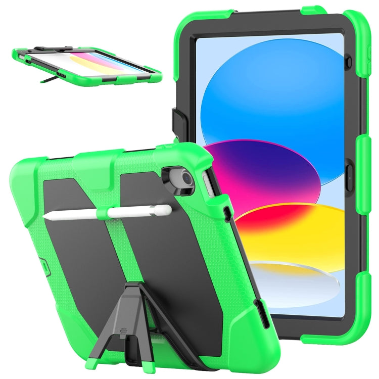Rugged Silicone Hard PC Tablet Case with Holder For iPad 11th Gen 2025 (A16)