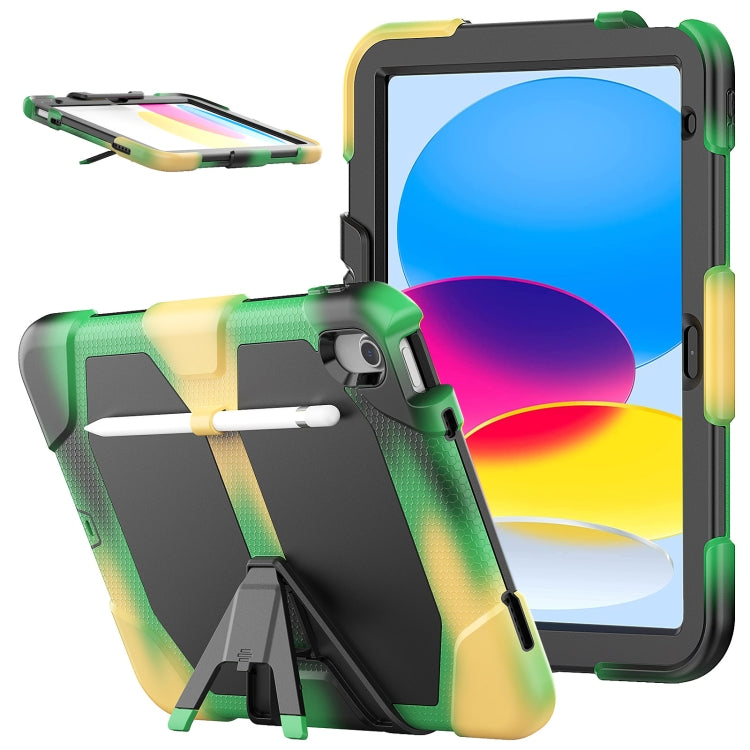 Rugged Silicone Hard PC Tablet Case with Holder For iPad 11th Gen 2025 (A16)