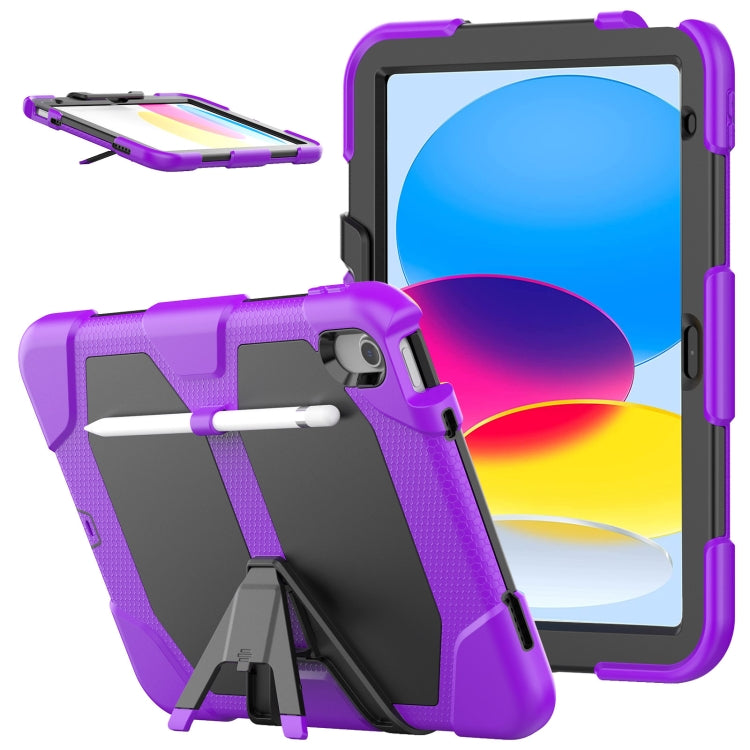 Rugged Silicone Hard PC Tablet Case with Holder For iPad 11th Gen 2025 (A16)