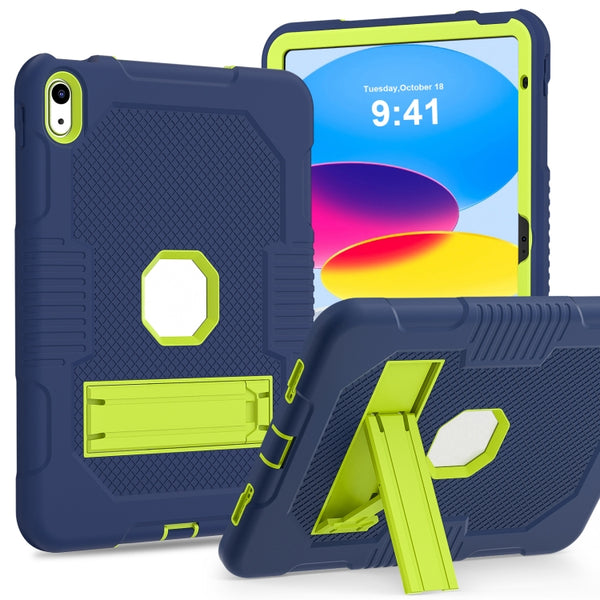 For iPad 11th Gen 2025 (A16) Colour Silicone + PC Tablet Case with Stand