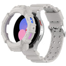 For Samsung Galaxy Watch4 44mm Armor Silicone Watch Band + Protective Case