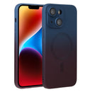 For iPhone 14 Liquid TPU Silicone Gradient MagSafe Phone Case