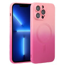 For iPhone 14 Liquid TPU Silicone Gradient MagSafe Phone Case