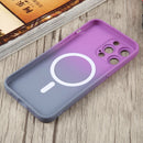 For iPhone 14 Liquid TPU Silicone Gradient MagSafe Phone Case