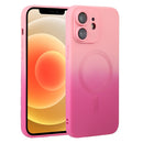 For iPhone 14 Liquid TPU Silicone Gradient MagSafe Phone Case