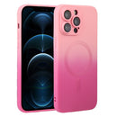 For iPhone 14 Liquid TPU Silicone Gradient MagSafe Phone Case