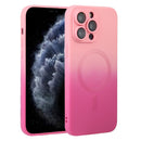 For iPhone 14 Liquid TPU Silicone Gradient MagSafe Phone Case